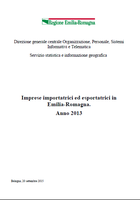 Imprese importatrici ed esportatrici in Emilia-Romagna.  Anno 2013 
