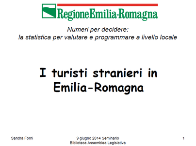 I turisti stranieri in Emilia-Romagna